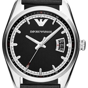 Emporio Armani Herrklocka AR6014 Sportivo Svart/Läder Ø38 mm