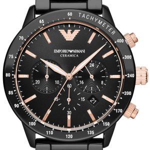 Emporio Armani Herrklocka AR70002 Mario Svart/Keramik Ø43 mm