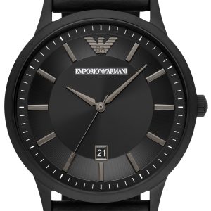 Emporio Armani Herrklocka AR80057 Renato Svart/Läder Ø43 mm