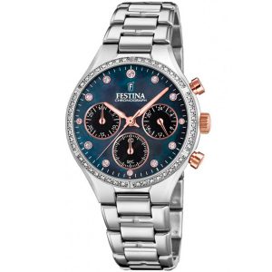 Festina Chrono F20401/4 - Dam - 36 mm - Analogt - Quartz - Mineralglas