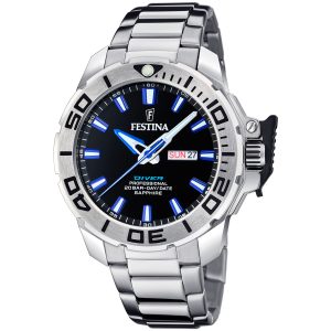 Festina Professional Diver Day Date F20665/3 - Herr - 46 mm - Analogt - Quartz - Safirglas