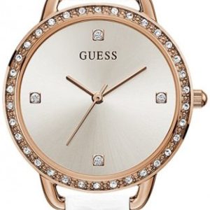 Guess 99999 Damklocka GW0099L4 Silverfärgad/Läder Ø30 mm