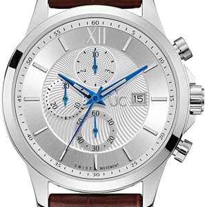 Guess 99999 Herrklocka Y27002G1 Silverfärgad/Läder Ø44 mm