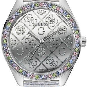 Guess Damklocka GW0017L1 Silverfärgad/Läder Ø36.5 mm