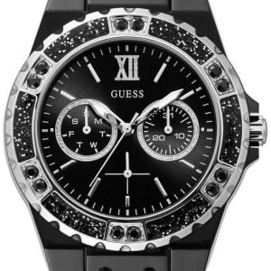 Guess Damklocka GW0041L5 Limelight Svart/Gummi Ø39 mm