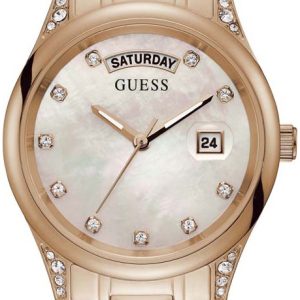 Guess Damklocka GW0047L2 Vit/Roséguldstonat stål Ø35 mm