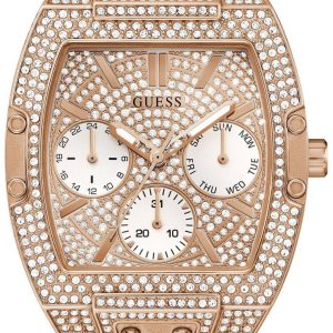 Guess Damklocka GW0105L3 Raven Roséguldstonad/Gummi Ø38 mm