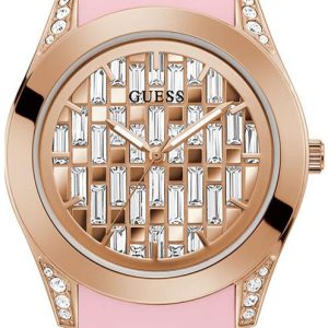 Guess Damklocka GW0109L2 Roséguldstonad/Gummi Ø39 mm