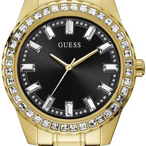 Guess Damklocka GW0111L2 Svart/Gulguldtonat stål Ø38 mm