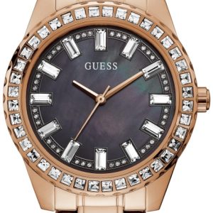 Guess Damklocka GW0111L3 Sparkler Svart/Roséguldstonat stål Ø38 mm