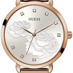 Guess Damklocka GW0242L3 Silverfärgad/Roséguldstonat stål Ø38 mm