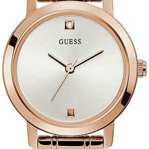 Guess Damklocka GW0244L3 Mini Vit/Roséguldstonat stål Ø25 mm