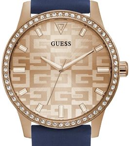 Guess Damklocka GW0355L2 Roséguldstonad/Gummi Ø40 mm