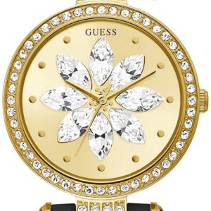 Guess Damklocka GW0382L2 Bloom Gulguldstonad/Läder Ø32 mm