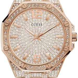 Guess Damklocka GW0408L3 Shimmer Roséguldstonad/Textil Ø38 mm