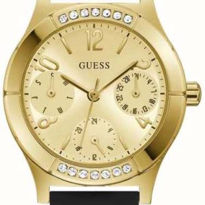 Guess Damklocka GW0451L1 Gulguldstonad/Gummi Ø29 mm