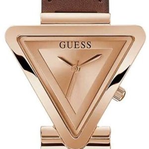 Guess Damklocka GW0548L2 Triangle Roséguldstonad/Läder Ø34 mm