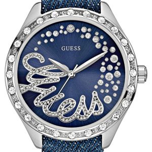 Guess Damklocka W0023L5 Blå/Läder Ø40 mm