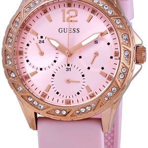 Guess Damklocka W0032L9 Rosa/Gummi Ø40 mm