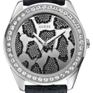 Guess Damklocka W0056L1 Silverfärgad/Läder Ø40 mm