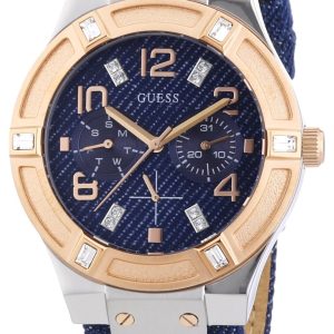 Guess Damklocka W0289L1 Jet Blå/Textil Ø39 mm