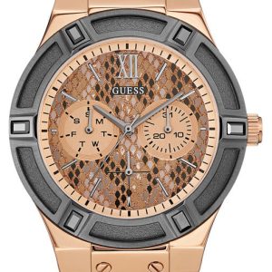 Guess Damklocka W0289L4 Jet Roséguldstonad/Läder Ø39 mm