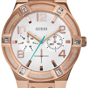 Guess Damklocka W0564L3 Sporty Silverfärgad/Gummi Ø36 mm