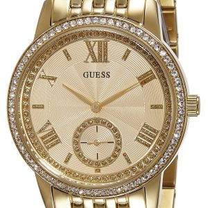 Guess Damklocka W0573L2 Gramercy Champagnefärgad/Gulguldtonat stål