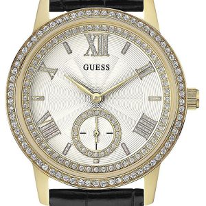 Guess Damklocka W0642L2 Gramercy Vit/Läder Ø38 mm