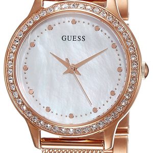 Guess Damklocka W0647L2 Chelsea Vit/Roséguldstonat stål Ø30 mm