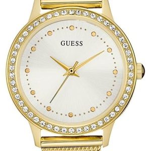 Guess Damklocka W0647L7 Chelsea Vit/Gulguldtonat stål Ø30 mm