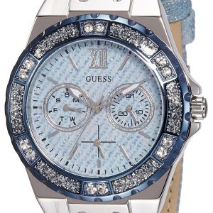 Guess Damklocka W0775L1 Limelight Blå/Läder Ø38 mm