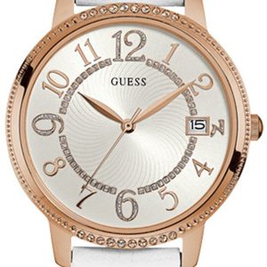 Guess Damklocka W0930L1 Dress Silverfärgad/Läder Ø36 mm