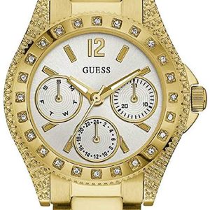 Guess Damklocka W0938L2 Impulse Vit/Gulguldtonat stål Ø32 mm