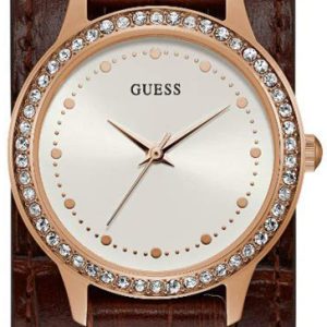 Guess Damklocka W1150L2 Chelsea Vit/Läder Ø30 mm