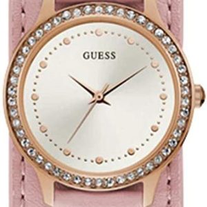 Guess Damklocka W1150L3 Silverfärgad/Läder Ø30 mm