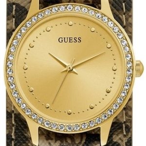 Guess Damklocka W1150L4 Chelsea Guldtonad/Läder Ø31 mm