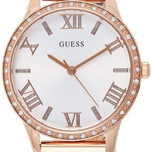 Guess Damklocka W1208L3 Vit/Roséguldstonat stål Ø34 mm