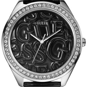 Guess Damklocka W85098L4 Trend Svart/Läder Ø45 mm