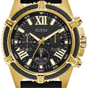 Guess Herrklocka GW0053G3 Svart/Läder Ø48 mm