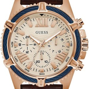 Guess Herrklocka GW0053G4 Vit/Gummi Ø48 mm