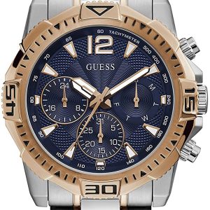 Guess Herrklocka GW0056G5 Blå/Roséguldstonat stål Ø43 mm