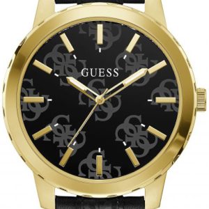 Guess Herrklocka GW0201G1 Svart/Läder Ø48 mm