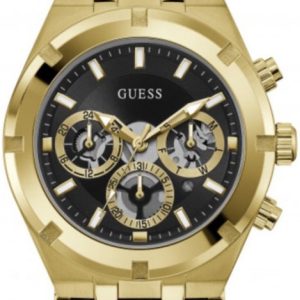 Guess Herrklocka GW0262G2 Svart/Läder Ø44 mm