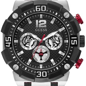 Guess Herrklocka GW0264G1 Svart/Gummi Ø49 mm