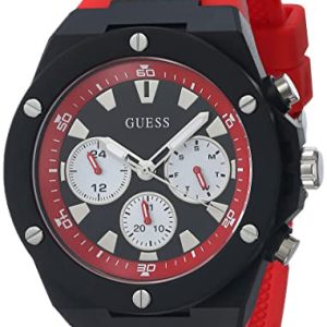 Guess Herrklocka GW0268G2 Poseidon Svart/Gummi Ø47 mm