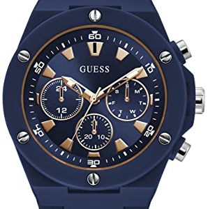 Guess Herrklocka GW0268G3 Poseidon Blå/Gummi Ø47 mm