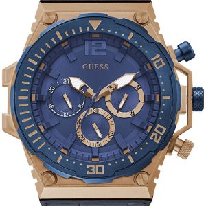 Guess Herrklocka GW0326G1 Blå/Gummi Ø48 mm