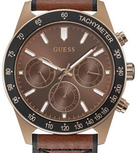 Guess Herrklocka GW0331G1 Coffee Brun/Läder Ø42 mm