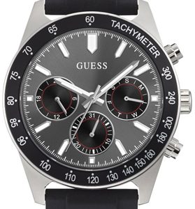 Guess Herrklocka GW0332G1 Grå/Gummi Ø42 mm